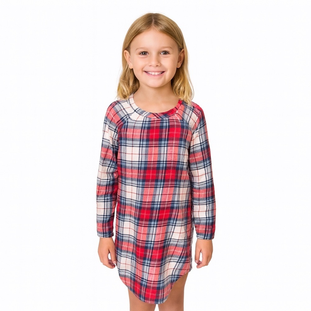 BabyGap Toddler Girls Size 5 Plaid Long Sleeve Dress with Zippered Pockets